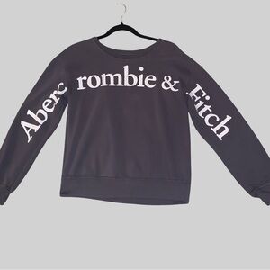 Abercrombie & Fitch Dark Gray embroidered Pullover from their soft a&f Sz S